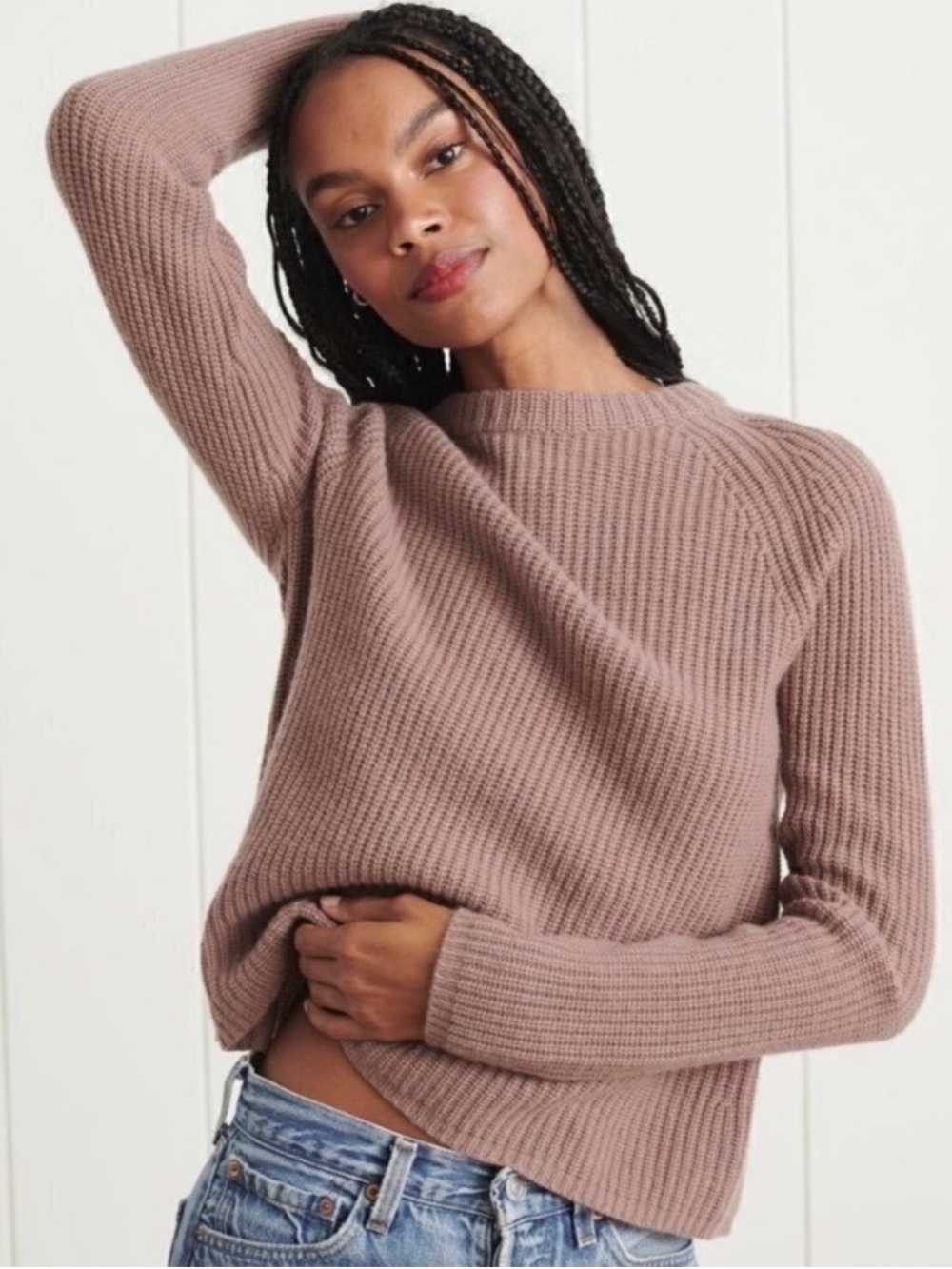Jenni Kayne Cashmere Fisherman in Mauve Pink
